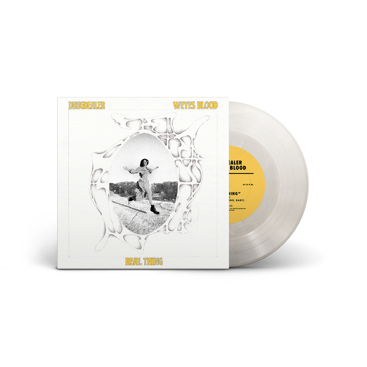 Drugdealer & Weyes Blood - Real Thing b/w The News - Cloudy Clear Vinyl